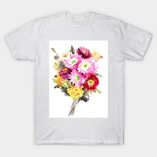 Floral Bouquet, red orange yellow flowers T-Shirt